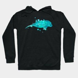 Dugong Watercolor Painting Hoodie